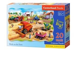 Puzzle 20 piese MAXI Munca la Ferma