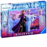 Puzzle Frozen II Elsa & Anna, 100 Piese