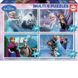 Multi 4 Puzzles Frozen 50+80+100+150