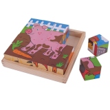 Puzzle cubic - Animalute de la ferma