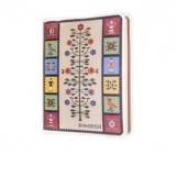 Agenda nedatata, 7 X 10.3 cm, motive traditionale, pagini veline, lipit