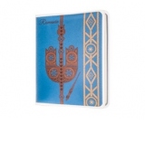 Agenda nedatata, 7 X 10.3 cm, motive traditionale, pagini veline, lipit