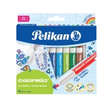 Carioci Colorella textile, set 12 culori, pentru materiale textile