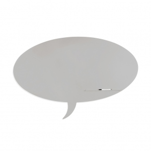 SKINSHAPE 'TALK' MAGNETIC CU SUPRAFATA LACUITA, DESIGN FARA CADRU, CU FORMA, CULOARE GRI, DIMENSIUNE 75 X 115 CM