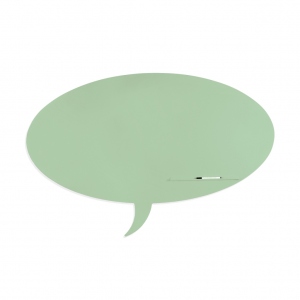 SKINSHAPE 'TALK' MAGNETIC CU SUPRAFATA LACUITA, DESIGN FARA CADRU, CU FORMA, CULOARE VERDE PASTEL, DIMENSIUNE 75 X 115 CM