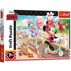 Puzzle Trefl 200 Minnie Distractie la Plaja