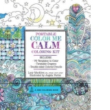 Portable Color Me Calm Coloring Kit : Includes Book, Colored Pencils and Twistable Crayons