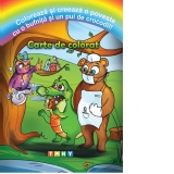 Coloreaza si creeaza o poveste cu o bufnita si un pui de crocodil! Carte de colorat