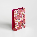 Punga cadou marime N (16 x 28 x 9 cm), motiv floral, rosu