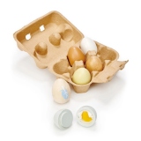 Oua, din lemn premium, Wooden Eggs, 7 piese