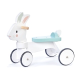 Premergator bicicleta pe 4 roti Iepuras, din lemn premium, Running Rabbit Ride on