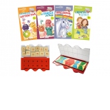 Set joc educativ miniLUK (4 carti + joc): Matematica, limba romana, logica si creativitate, varsta 5+