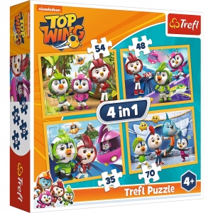 Puzzle Trefl 4in1 Echipa Top Wing in Actiune