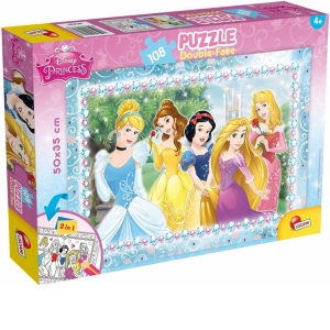 Puzzle de colorat - In lumea Printeselor  (108 piese)