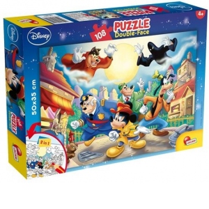 Puzzle de colorat - Mickey detectivul (108 piese)