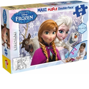 Puzzle de colorat maxi - Anna si Elsa (60 piese)