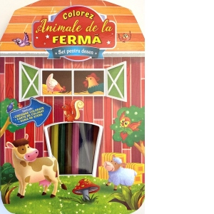 Colorez animale de la ferma. Set pentru desen