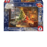 Puzzle 1000 piese Thomas Kinkade - Santa Claus Is Here! Limited Edition