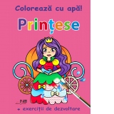 Coloreaza cu apa! Printese (+exercitii de dezvoltare)