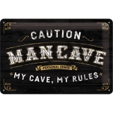 Placa metalica 20x30 Man Cave