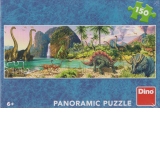 Puzzle dinozauri langa lac 150 piese