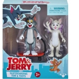 Set 2 figurine Tom and Jerry, Skateboarding, Tom and Toots , S1, 8 cm