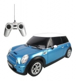 Masina cu telecomanda Minicooper Bleu cu scara 1 la 18