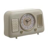 Ceas de masa Retro Radio White, Metal, 25Χ9Χ16