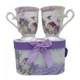 Set 2 cani Lavender, Charisma, Portelan, 300 ml