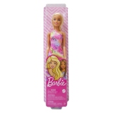 Papusa Barbie cu Parul Blond cu Rochita Inflorata