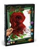 Kit Pictura pe Numere Schipper Trandafirul Rosu