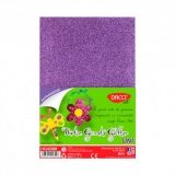 Hartie gumata autoadeziva glitter HG420M 20X30 cm 10 coli (mov glitter)