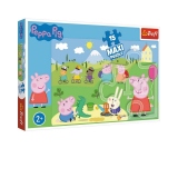 Puzzle Trefl 15 Maxi Peppa Pig O Zi Fericita