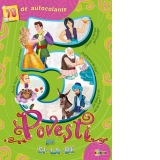 5 Povesti pe si-la-be (verde, cu 70 autocolante)