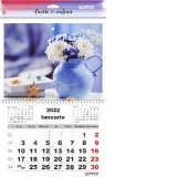 Calendar perete, 1 luna/coala, spiralizat 2022