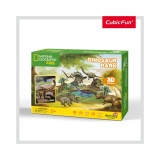 Cubic Fun - Puzzle 3D+Brosura-Parcul Dinozaurilor 43 Piese