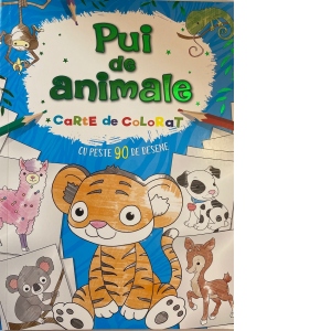 Pui de animale. Carte de colorat