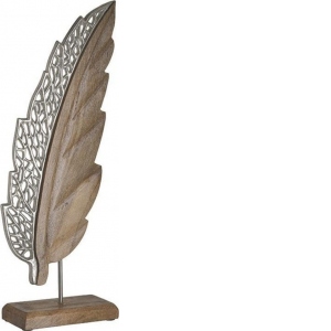 Decoratiune Silver Leaf, 17X8X46