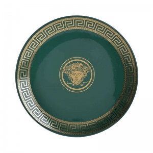 Platou decorativ Green Athena, Ceramic, Φ34