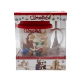 Cana Santa Claus cu capac, Portelan, 300 ml