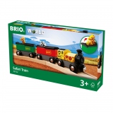 Brio - Tren Safari Cu Girafa Si Zebra