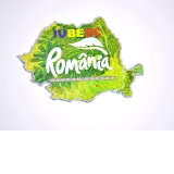 Magnet Harta Romaniei Munti, tip carte postala