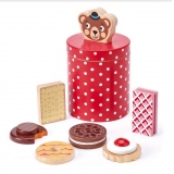 Borcanul cu biscuiti, din lemn premium  Bear's Biscuit Barrel