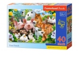 Puzzle 40 piese Maxi Farm Friends