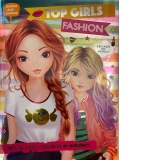 Top girl Fashion. Carte de colorat cu abtibilduri