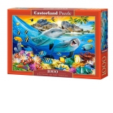 Puzzle 1000 piese Dolphins in the Tropics