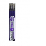 Rezerva roller Pilot Frixion Point, 0.5 mm, 3 bucati/set, violet