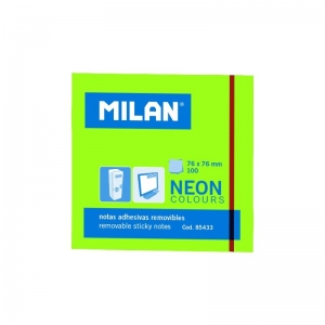 Bloc notes adeziv 76 x 76 Verde neon MILAN