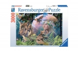 Puzzle Ravensburger - Wolves In The Moonlight, 3000 piese (Ravensburger-17033)