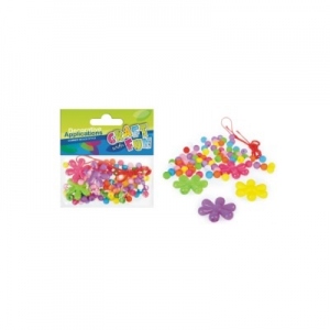 Set creativ - Mix colorat margelute si floricele